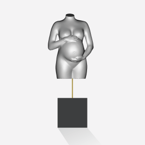 Stor statuette figur skulptur gravid figurine